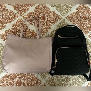 2 Gently Used Unisex Baby Diaper Bags - Mommore & FisherPrice